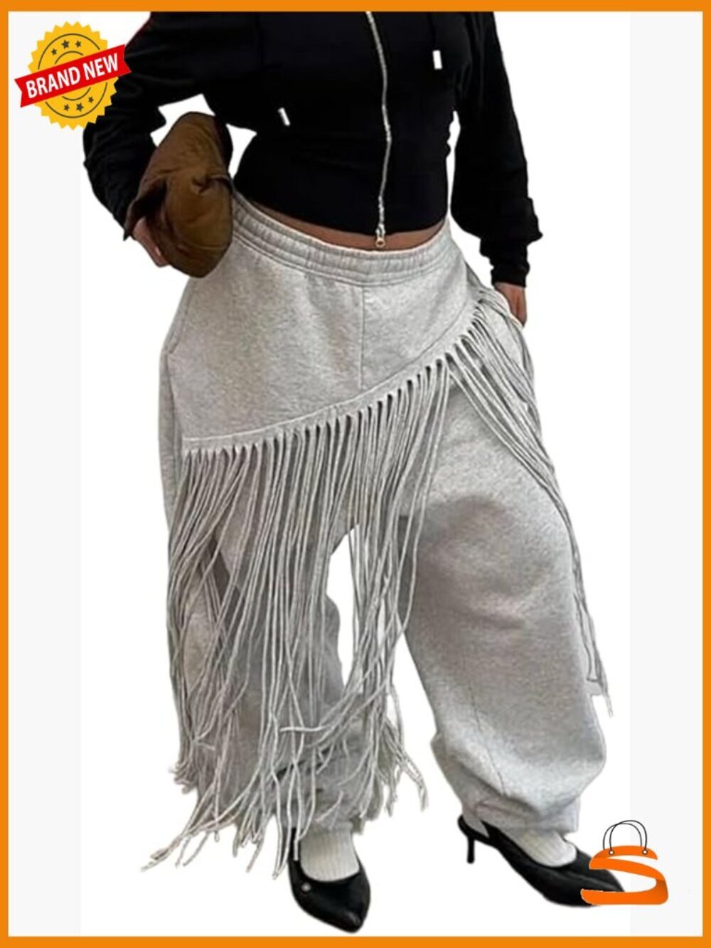 Wide Leg Sweatpants with Pockets High Waisted Baggy Y2K Streetwear Jogger Pants